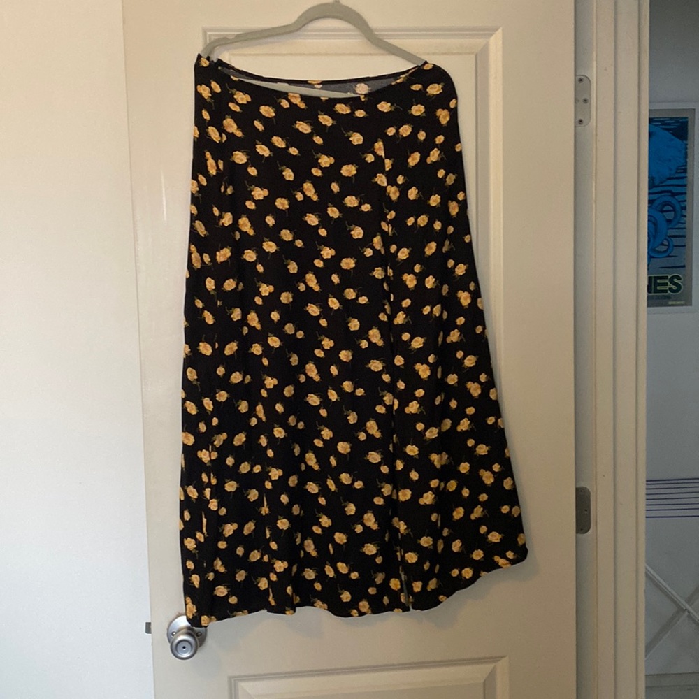 Reformation floral midi skirt